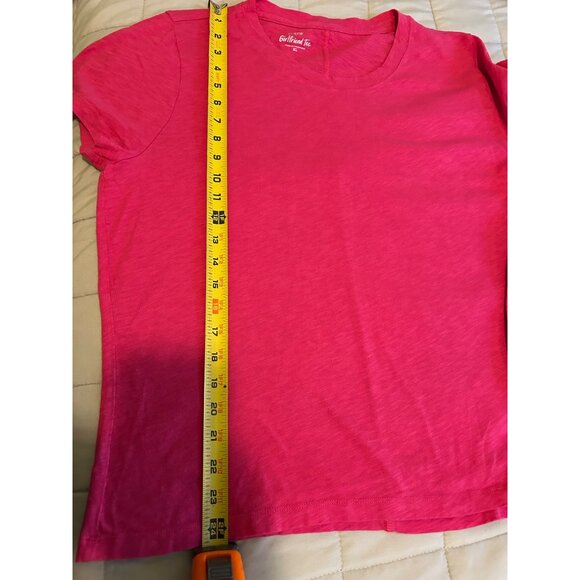 J.CREW Women's Short-Sleeve Girlfriend Crewneck Tee Size XL in Pink - Picture 4 of 8